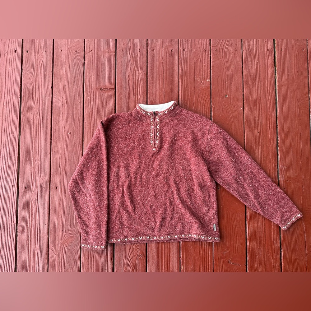 Woolrich Women’s 1/4 zip Wool Sweater